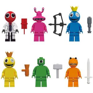 Unbranded 6Pcs Rainbow Friends Minifigure Set - Assembled Mini Building Block Action Figur Unbranded 6Pcs Rainbow Friends Minifigure Set - Assembled Mini Building Block Action Figur