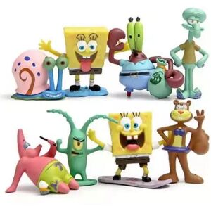 Unbranded (8PCS) 6-14Pc Set SpongeBob SquarePants Action Figures Collectible Model Toys Ki Unbranded (8PCS) 6-14Pc Set SpongeBob SquarePants Action Figures Collectible Model Toys Ki