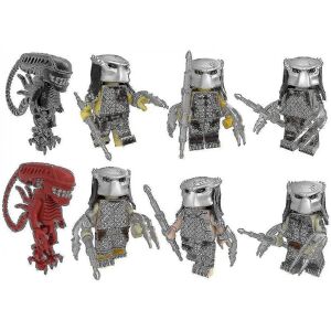 Unbranded 8pc Predator Alien Assembled Building Block Minifigures Educational Children Unbranded 8pc Predator Alien Assembled Building Block Minifigures Educational Children