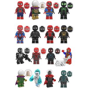 Nuoxin (16pcs-A) 16PCS Marvel DC Superheroes Spider-Man Minifigures Toys Fit Lego Nuoxin (16pcs-A) 16PCS Marvel DC Superheroes Spider-Man Minifigures Toys Fit Lego