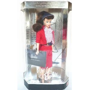 Mattel Busy Gal Barbie Limited Edition 1960 Reproduction - Brunette with Red & W Mattel Busy Gal Barbie Limited Edition 1960 Reproduction - Brunette with Red & W