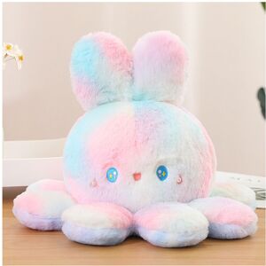 Unbranded (Pink, 20cm/7.8in) Reversible Plush Octopus Toy Animal Rabbit Colour Changing Bi Unbranded (Pink, 20cm/7.8in) Reversible Plush Octopus Toy Animal Rabbit Colour Changing Bi