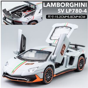 Maxpower (grey) 1:32 Lamborghini Aventador SVJ LP780-4 Super Sports Car Alloy Metal Dieca Maxpower (grey) 1:32 Lamborghini Aventador SVJ LP780-4 Super Sports Car Alloy Metal Dieca