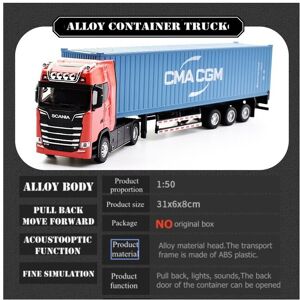 Maxpower (Red Blue) 1:50 Simulation Alloy Diecast Large Truck Head Model Container Toy Pu Maxpower (Red Blue) 1:50 Simulation Alloy Diecast Large Truck Head Model Container Toy Pu