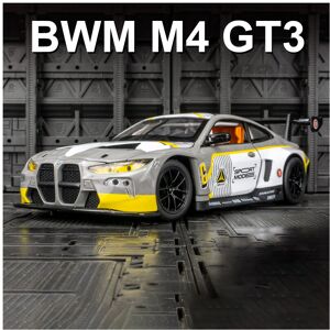 Maxpower (M4 GT3 Gray) 1:24 BMW M4 GT3 Alloy Sports Car Model Diecast Metal Toy Car Vehic Maxpower (M4 GT3 Gray) 1:24 BMW M4 GT3 Alloy Sports Car Model Diecast Metal Toy Car Vehic