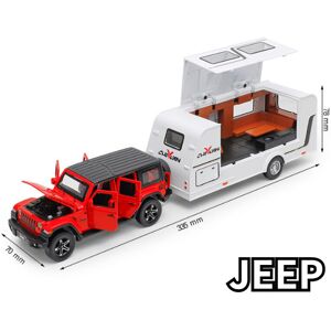 Maxpower (Red JEEP) 1/32 Trailer RV Truck Toy Model Car Alloy Diecast Off-road Vehicle Ca Maxpower (Red JEEP) 1/32 Trailer RV Truck Toy Model Car Alloy Diecast Off-road Vehicle Ca