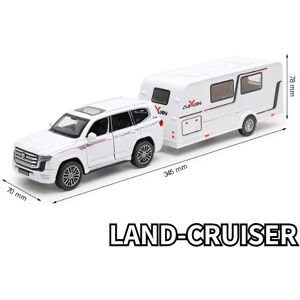 Maxpower (White LAND-CRUISER) 1/32 Trailer RV Truck Toy Model Car Alloy Diecast Off-road Maxpower (White LAND-CRUISER) 1/32 Trailer RV Truck Toy Model Car Alloy Diecast Off-road