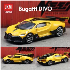Maxpower (Yellow) 1/64 Bugatti Divo Toy Car 1:64 JKM Super Sport Vehicle Miniature Model Maxpower (Yellow) 1/64 Bugatti Divo Toy Car 1:64 JKM Super Sport Vehicle Miniature Model
