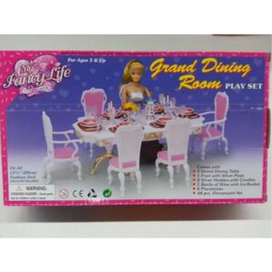 Barbie Gloria Doll Sized Grand Dining Room Furniture Accessories Barbie Gloria Doll Sized Grand Dining Room Furniture Accessories