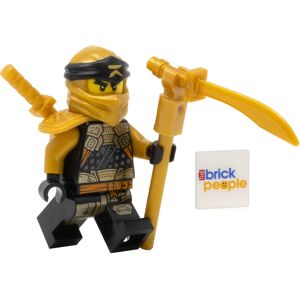 Lego Ninjago: Cole Crystalized Minifigure with Dual Gold Weapons Lego Ninjago: Cole Crystalized Minifigure with Dual Gold Weapons