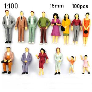 Maxpower (18mm) 100pcs 1:100/1:150/1:75/1:50 Scale Plastic People Figures Model Building Maxpower (18mm) 100pcs 1:100/1:150/1:75/1:50 Scale Plastic People Figures Model Building