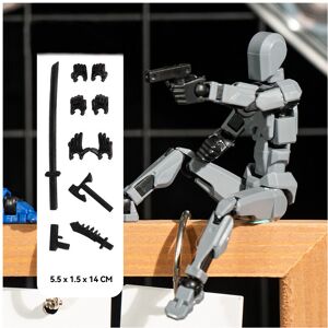 Maxpower (grey) T13 Action Figure Set Tool 3D Printed Multi-Jointed Movable Robot Doll An Maxpower (grey) T13 Action Figure Set Tool 3D Printed Multi-Jointed Movable Robot Doll An