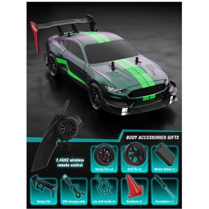 Maxpower (GREEN STRIP) 1:14 4WD RC Drift Car Racing 2.4G Remote Control Car Four-wheel Dr Maxpower (GREEN STRIP) 1:14 4WD RC Drift Car Racing 2.4G Remote Control Car Four-wheel Dr