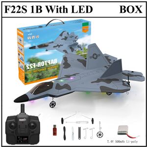 Maxpower (LED Gyro 1B BOX) 2024 New F22S 2.4G 4CH 3D6G RC Airplane Raptor F22 Warplane WL Maxpower (LED Gyro 1B BOX) 2024 New F22S 2.4G 4CH 3D6G RC Airplane Raptor F22 Warplane WL