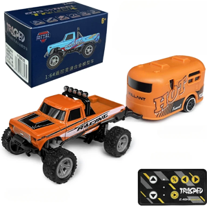 Maxpower (Orange trailer) RC Off-Road Monster Truck 1/64 Remote Control Mini Climbing Car Maxpower (Orange trailer) RC Off-Road Monster Truck 1/64 Remote Control Mini Climbing Car
