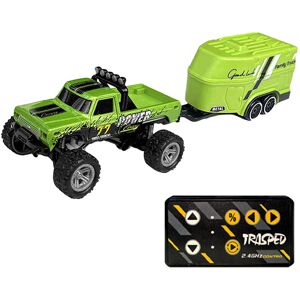Maxpower (Green) Mini RC Monster Truck 1:64 Scale All Terrain Off-Road Truck Toy 2.4Ghz R Maxpower (Green) Mini RC Monster Truck 1:64 Scale All Terrain Off-Road Truck Toy 2.4Ghz R