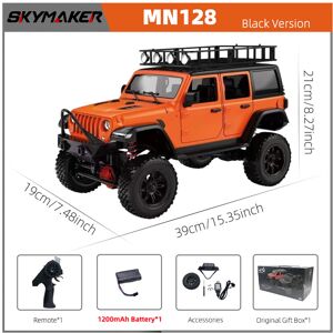Maxpower (Orange-1B1200) MN128 1/12 RC Car 4WD Jeep Model 2.4G Remote Control LED Light 4 Maxpower (Orange-1B1200) MN128 1/12 RC Car 4WD Jeep Model 2.4G Remote Control LED Light 4