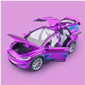 Maxpower (Purple) 1:20 Tesla Model X Alloy Car Model Diecast Metal Toy Modified Vehicles Maxpower (Purple) 1:20 Tesla Model X Alloy Car Model Diecast Metal Toy Modified Vehicles