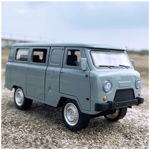 Maxpower (Gray) 1/20 UAZ Travelers Alloy Traffic Bus Car Model Diecast &Toy Classic City Maxpower (Gray) 1/20 UAZ Travelers Alloy Traffic Bus Car Model Diecast &Toy Classic City