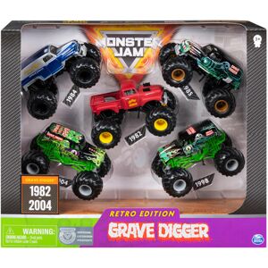 Monster Cable Jam Grave Digger Monster Truck 5pc Value Pack: 1:64 Scale Retro Die-Cast Monster Cable Jam Grave Digger Monster Truck 5pc Value Pack: 1:64 Scale Retro Die-Cast