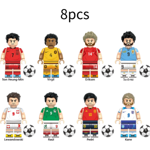 Unbranded (Style 2) Super 8pcs Soccer Star Building Block Toy Messi Ronaldo Mini Gift Doll Unbranded (Style 2) Super 8pcs Soccer Star Building Block Toy Messi Ronaldo Mini Gift Doll