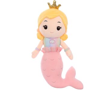 Unbranded (Pink, 70cm/27.6in) Plush Crown Mermaid Toy Stuffed Doll Home Decor Sofa Cushion Unbranded (Pink, 70cm/27.6in) Plush Crown Mermaid Toy Stuffed Doll Home Decor Sofa Cushion