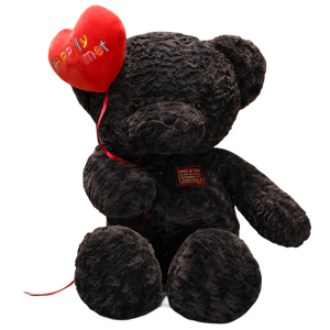 Unbranded (Black, 38cm/14.96in) Bear Adorable Teddy Plush Toy Valentines Day Romantic Gift Unbranded (Black, 38cm/14.96in) Bear Adorable Teddy Plush Toy Valentines Day Romantic Gift