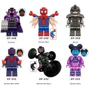 Bonxaif 6PCS Spider-Man Across the Spider-Verse Minifigures Building Blocks Toy Compatib Bonxaif 6PCS Spider-Man Across the Spider-Verse Minifigures Building Blocks Toy Compatib