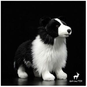 SRJ STAR 28Cm Cute Border Collie Plush Toy Stuffed Animal Soft Doll Kids Gift SRJ STAR 28Cm Cute Border Collie Plush Toy Stuffed Animal Soft Doll Kids Gift