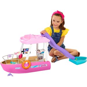 Barbie Dream Boat, Pink Barbie Boat with 6 Play Areas Including Barbie Pool and Barbie Dream Boat, Pink Barbie Boat with 6 Play Areas Including Barbie Pool and