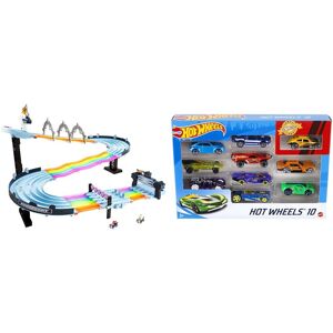 Hot Wheels Mario Kart Rainbow Road Raceway 8-Foot Track Set with Lights & Sounds Hot Wheels Mario Kart Rainbow Road Raceway 8-Foot Track Set with Lights & Sounds