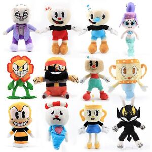 Unbranded (As picture, 23cm Chalice) 13 style Cuphead Plush Doll Toys Mugman The Chalice S Unbranded (As picture, 23cm Chalice) 13 style Cuphead Plush Doll Toys Mugman The Chalice S