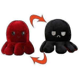 Unbranded (Red black) Plush Octopus Reversible Cute Flip Soft Toy Gift Happy Sad Pink Blue Unbranded (Red black) Plush Octopus Reversible Cute Flip Soft Toy Gift Happy Sad Pink Blue