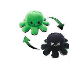 Unbranded (Green and black) Plush Octopus Reversible Cute Flip Soft Toy Gift Happy Sad Pin Unbranded (Green and black) Plush Octopus Reversible Cute Flip Soft Toy Gift Happy Sad Pin