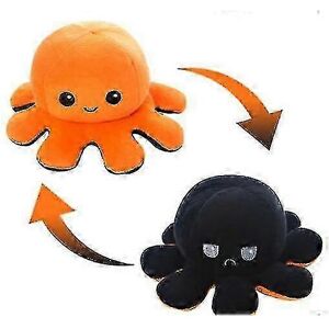 Unbranded (Orange black) Plush Octopus Reversible Cute Flip Soft Toy Gift Happy Sad Pink B Unbranded (Orange black) Plush Octopus Reversible Cute Flip Soft Toy Gift Happy Sad Pink B