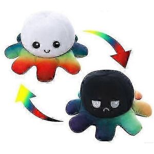 Unbranded (White color black color) Plush Octopus Reversible Cute Flip Soft Toy Gift Happy Unbranded (White color black color) Plush Octopus Reversible Cute Flip Soft Toy Gift Happy