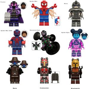 Bonxaif 9PCS Spider-Man Across the Spider-Verse Minifigures Building Blocks Toy Fit Lego Bonxaif 9PCS Spider-Man Across the Spider-Verse Minifigures Building Blocks Toy Fit Lego