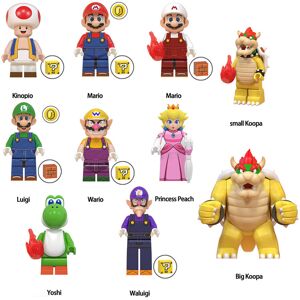 Bonxaif 10PCS Super Mario Big Koopa Minifigures Building Blocks Toys Fit Lego present Bonxaif 10PCS Super Mario Big Koopa Minifigures Building Blocks Toys Fit Lego present