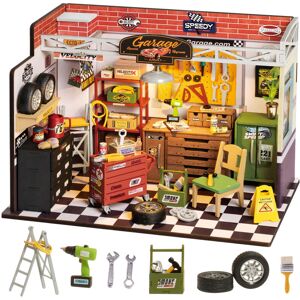 Robotime DIY Miniature House LED Kit Garage Workshop for Adult Gifts Robotime DIY Miniature House LED Kit Garage Workshop for Adult Gifts