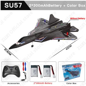 Maxpower (China, SU57 Black 2B Box) RC Plane SU35 2.4G With LED Lights Aircraft Remote Co Maxpower (China, SU57 Black 2B Box) RC Plane SU35 2.4G With LED Lights Aircraft Remote Co