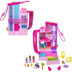 Polly Pocket Barbie Dreamhouse Compact, Dollhouse Playset with 3 Micro Dolls, 1 Polly Pocket Barbie Dreamhouse Compact, Dollhouse Playset with 3 Micro Dolls, 1