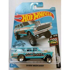 Hot Wheels Race Day 4/10 '64 Nova Wagon Gasser 198/250 Blue Hot Wheels Race Day 4/10 '64 Nova Wagon Gasser 198/250 Blue