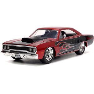 Jada Toys Big Time Muscle 1:24 1970 Plymouth Road Runner Die-cast Car Red/Black Jada Toys Big Time Muscle 1:24 1970 Plymouth Road Runner Die-cast Car Red/Black