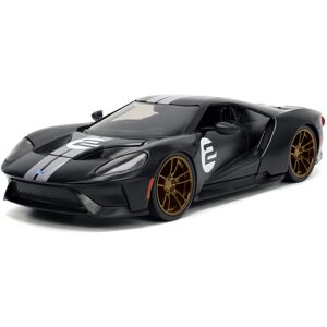 Jada Toys Big Time Muscle 1:24 2017 Ford GT Die-cast Car Black/White Stripes To Jada Toys Big Time Muscle 1:24 2017 Ford GT Die-cast Car Black/White Stripes To