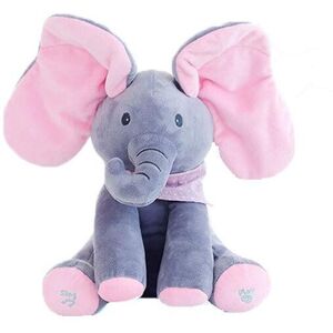 Unbranded (Pink Ears) Elephant Singing Peekaboo Baby Plush Toy Stuffed Animated Soft Toy G Unbranded (Pink Ears) Elephant Singing Peekaboo Baby Plush Toy Stuffed Animated Soft Toy G