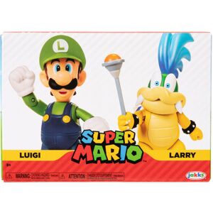 Super Mario Nintendo 4"""" Action Figure 2 Pack - Luigi Vs. Larry Koopa Super Mario Nintendo 4"""" Action Figure 2 Pack - Luigi Vs. Larry Koopa