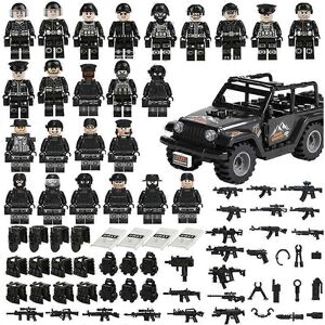 Unbranded 24pcs-Military SWAT Soldier Figure Toyblack 2, Army WW2 Building Bricks Accessor Unbranded 24pcs-Military SWAT Soldier Figure Toyblack 2, Army WW2 Building Bricks Accessor