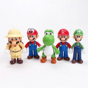Unbranded Super Mario Bros Action Figures Luigi Yoshi Anime 9cm Model Toys 5pcs/set Home D Unbranded Super Mario Bros Action Figures Luigi Yoshi Anime 9cm Model Toys 5pcs/set Home D