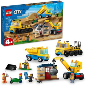 Lego City Construction Trucks and Wrecking Ball Crane 60391 Building Toy Set for Lego City Construction Trucks and Wrecking Ball Crane 60391 Building Toy Set for