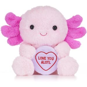 Posh Paws Swizzels Love Hearts 7" / 18cm "Love You Alotl" Axolotl Soft Plush Toy Posh Paws Swizzels Love Hearts 7" / 18cm "Love You Alotl" Axolotl Soft Plush Toy